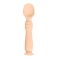 Baby silicone training spoon infant complementary food spoon peach color feeding tableware - Beige (Regular Baby Food Spoon)