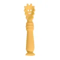 Silicone baby training spoon with smiley face, flexible toddler feeding spoon, yellow - Yellow (Smiley Face Spoon)