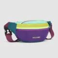 Bunte Bauchtasche für Damen und Herren, stylische Colorblock Umhängetasche für Outdoor Alltag. - Lila