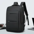 Zaino per laptop da viaggio d'affari da uomo grande capacita impermeabile nero borsa - Nero