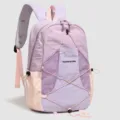Leichter Kontrastfarbe Rucksack stilvolle Student Schultasche Freizeit Reise Tagesrucksack - Lila