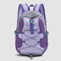 Farbblock Outdoor Reise Rucksack, leichtes Wander-Daypack für Damen, Herren und Studenten Alltag - Lila