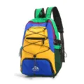 Colorful outdoor travel backpack for men and women, lightweight hiking and school daypack. - Yellow