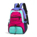 Colorful hiking backpack for travel, lightweight casual daypack with multiple pockets and durable straps. - Rose Red