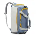 Sac a dos de voyage multifonctionnel bleu et blanc avec fermetures eclair jaunes variante - Bleu