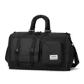 Zwarte reistas met ruitzakken, ruime sport- en fitnessduffelbag voor al je bagage. - Zwart