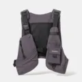 Dark grey tactical chest rig vest multi-pocket functional streetwear utility bag variant - Purple