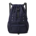 Sac à Dos Sport Imperméable Cordon Bleu Foncé Grande Capacité Sac de Sport Fitness - Bleu foncé