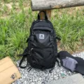 Schwarzer Outdoor Sportrucksack mit grossem Fassungsvermoegen Wanderrucksack Reiserucksack - Schwarz