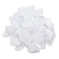Petalos de rosa de cinta de satin blanco a granel accesorios DIY para manualidades con ojetes. - Blanco