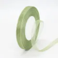 Rollo de cinta de gasa verde salvia para envolver regalos y decoracion floral, organza fina. - 1cm / Verde Salvia