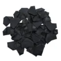 Pétalos de rosa de cinta de satén negro para manualidades DIY, suministros al por mayor. - Negro