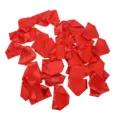 Pétalos de rosa de cinta de satén rojo a granel para manualidades DIY hechas a mano. - Rojo