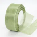 Saliegroene chiffon lint rol voor mooie cadeauverpakking, bloemboeket decoratie en ambachten. - 4cm / Saliegroen