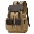 Vintage Canvas Rucksack Herren Damen große lässige Schule Computer Büchertasche khaki - Khaki