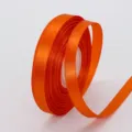 Oranger Satinband Rolle für Geschenkverpackung, Blumensträuße und Basteldekoration. - 1cm x 25 Yard / Orangerot