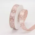 Pink Polka Dot Satin Ribbon Roll 1.5cm Spool for Gift Wrapping Hair Bow Crafts - 1.5cm Printed Polka Dot * Rose Paste