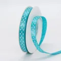 1cm Polka Dot Ribbon DIY Bow Hair Clip Polyester Craft Ribbon Gift Flower Package - 1cm Width / Teal