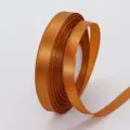 1cm Orange Satinband Polyester Stoff Geschenkverpackung Band Handwerk Hochzeit Dekor - 1cm x 25 Yard / Braun