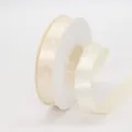 Beige white polka dot satin ribbon roll for gift wrapping hair bows crafts decoration - 1.5cm Printed Polka Dot * 028# Beige