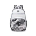 Grauer Tarnmuster Rucksack mit XWB Abzeichen, leichtes Schultertasche für Reise und Schule. - Grau
