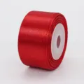 Nastro di raso rosso larghezza 2,5 cm per confezioni regalo, decorazioni nuziali e bricolage. - 2.5cm Largo 10 Yards - Rosso