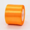 Leuchtendes oranges Satinband als Rolle, 4cm Breite, ideal für Geschenkverpackung und Deko. - 4cm x 10 Yards / Orange (151#)