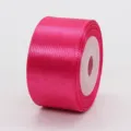 Rotolo di nastro in raso rosa acceso per confezione regalo, decorazione dolciaria e matrimoni. - 2.5cm Largo 10 Yards - Rosso Rosa