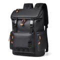 Men's Black Travel Backpack Large Capacity Casual Outdoor Computer Bag Multi-Pocket Daypack - Black