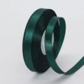 Dunkelgrünes 1cm Satinband für Geschenkverpackung, Blumenstrauß und DIY Handwerk Dekoration. - 1cm x 25 Yard / Tiefes Dunkelgrün