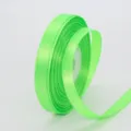1cm gruenes Satinband fuer Geschenkverpackung, Blumenstrauss Dekoration und Basteln - 1cm x 25 Yard / 556# Leuchtgrün