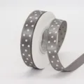 Grey polka dot ribbon 1.5cm fabric ribbon for gift wrapping, hair bows and DIY crafts. - 1.5cm Printed Polka Dot * 017# Gray