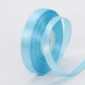 1cm Hellblau Satinband Polyester Geschenke Band fuer Blumenstrauss Dekoration Basteln - 1cm x 25 Yard / Himmelblau