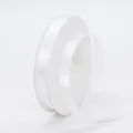 White polka dot ribbon, 1cm satin ribbon for hair bows, gift wrapping and DIY crafts. - 1cm Width / Off-white