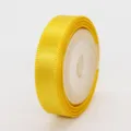 Nastro di Raso Giallo 1cm Confezione Regalo Nastro Decorativo per Craft 5 Yard - 1cm x 5 Yards / Giallo Oro Chiaro (650#)