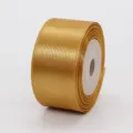 Nastro di raso dorato per confezioni regalo, decorazioni nuziali e bricolage, 2.5cm. - 2.5cm Largo 10 Yards - Oro Scuro