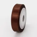 Nastro in poliestere monofacciale da 1cm, confezione piccola da 5 iarde, colore marrone scuro. - 1cm x 5 Yards / Caffè (870#)
