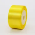 Rotolo di nastro in raso giallo da 2.5cm per confezioni regalo e decorazione matrimonio. - 2.5cm Largo 10 Yards - Giallo