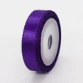 Nastro di raso viola da 1 cm per confezioni regalo, pasticceria e decorazioni fai da te. - 1cm x 5 Yards / Viola Scuro (465#)