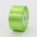 Nastro di raso verde chiaro in rotolo per confezioni regalo e decorazioni nuziali. - 2.5cm Largo 10 Yards - Verde Frutta