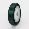 Rotolo di nastro in raso verde scuro 1cm per confezioni regalo, artigianato e decoro. - 1cm x 5 Yards / Verde Scuro (593#)