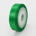 Nastro di raso verde 1cm nastro in tessuto poliestere monofacciale per confezioni regalo - 1cm x 5 Yards / Verde (580#)