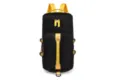 Große wasserdichte Sport-Fitness-Rucksack mit Schuhfach für Reisen und Outdoor-Aktivitäten. - Schwarz und Gelb