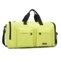 Hellgrune Reise Duffel Bag mit mehreren Faechern und Schultergurt fuer Sport Fitness. - Grün
