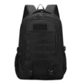 Zwarte tactische rugzak voor wandelen en school, grote laptop schooltas variant. - Zwart