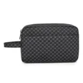 Trousse de toilette de voyage en PU pour hommes, pochette de rangement étanche. - Noir