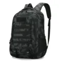 Tactische rugzak camo grote capaciteit schooltas laptop wandelen buiten sport waterdicht - Donkere Nacht Camouflage