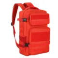 Red tactical sports backpack, large capacity outdoor travel rucksack for hiking and camping. - Red