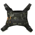 Tactical chest rig bag for men, outdoor functional camo training running sports vest pocket. - Camouflage