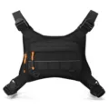 Black tactical chest rig bag for men, outdoor fitness and sport training vest gear. - Black